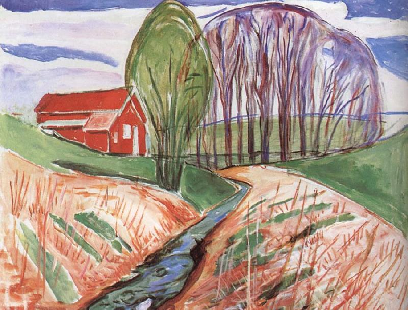 Edvard Munch Red House in the Spring